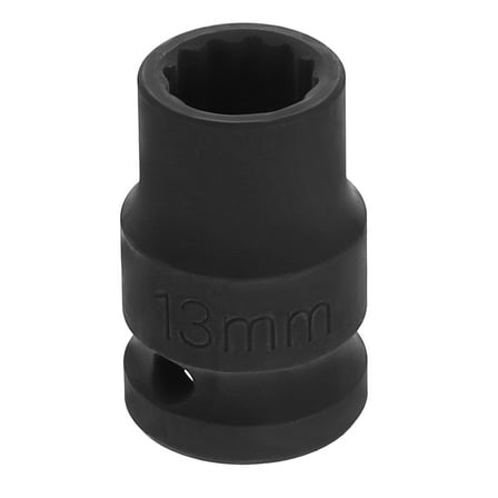 Uxcell 1/2" Drive 12 Points Socket 13mm Metric CR-V Steel Shallow Impact Socket