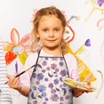 thumbnail image 3 of Pioneer Flower Floral Print Pattern Kids Aprons for Girls and Boys,Adjustable Neck Strap Toddler Aprons for Kids Cooking Baking, 3 of 7