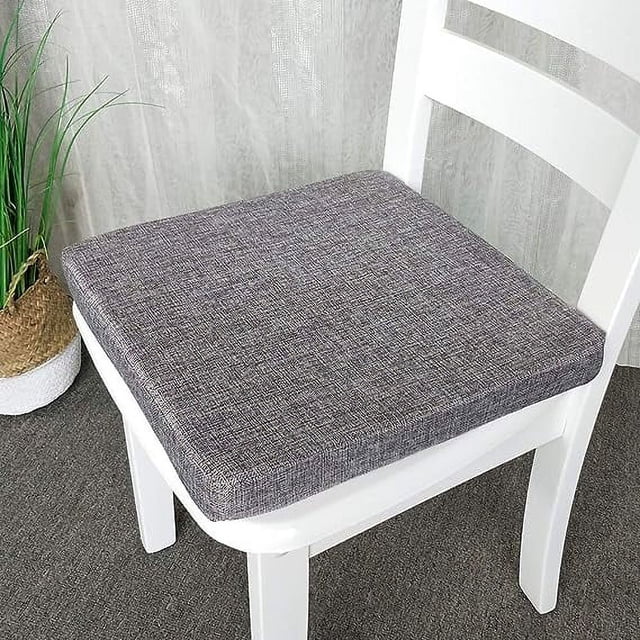 Nvzi Soft Foam Seat Cushion, Thicken Chair Pad, 20X20X2 Inches Chair Cushion with Removable Cover, for Relief and Comfort Grey