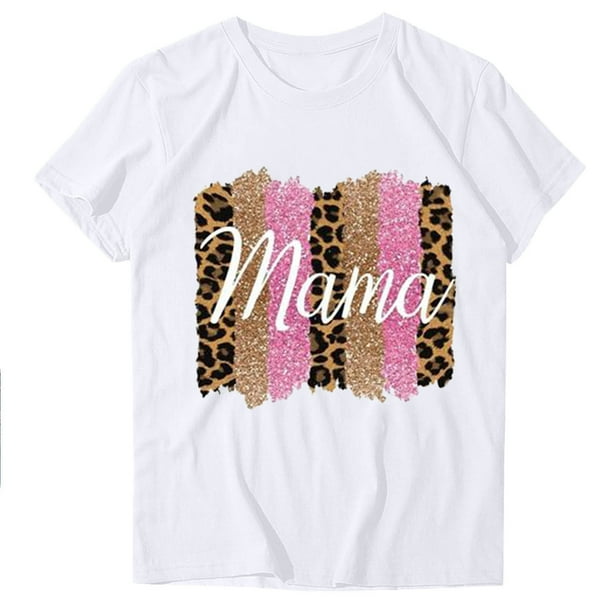 Blusas de Manga Corta para las Mujeres Divertido Impreso Cuello Redondo Tee, Vintage Humor Gráfico Blusas de Primavera para las Mujeres