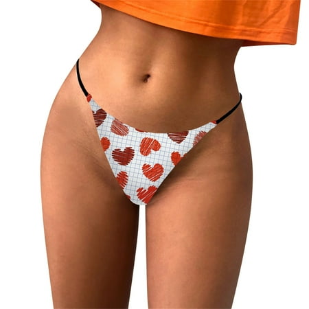 OJSFQUFP Cotton Panty for Women White Womens Daily Vacation Casual Pretty Rose Printed Shorts Panties Breathable Sexy Hipster Womens Sexy M