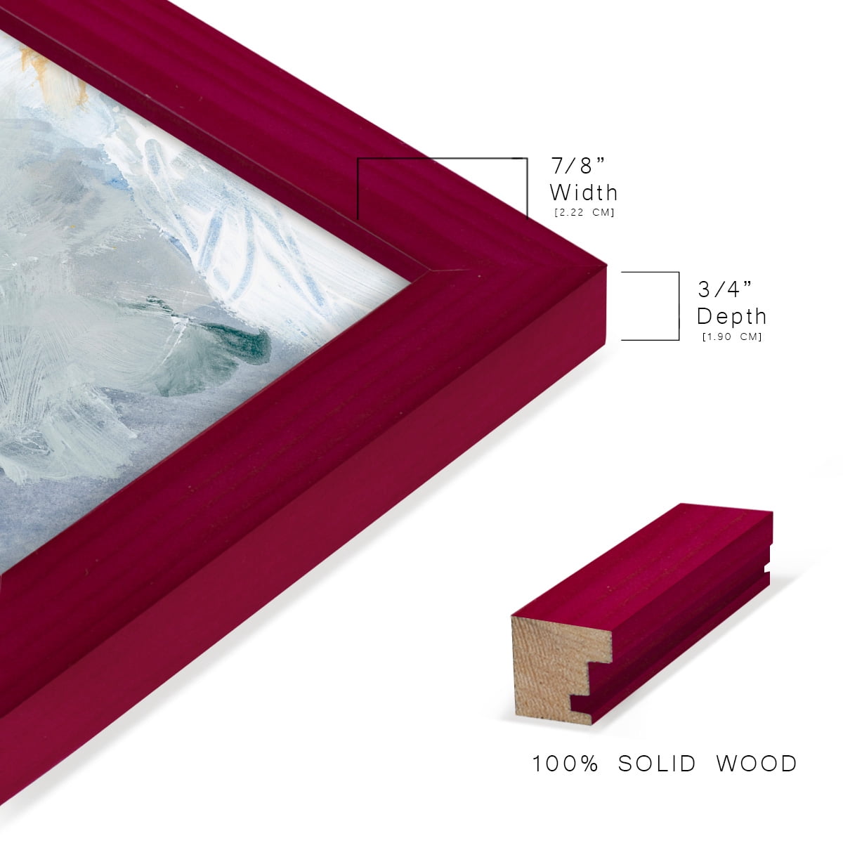 Canary and Sky II - Framed Print w/glass - Cherry Red