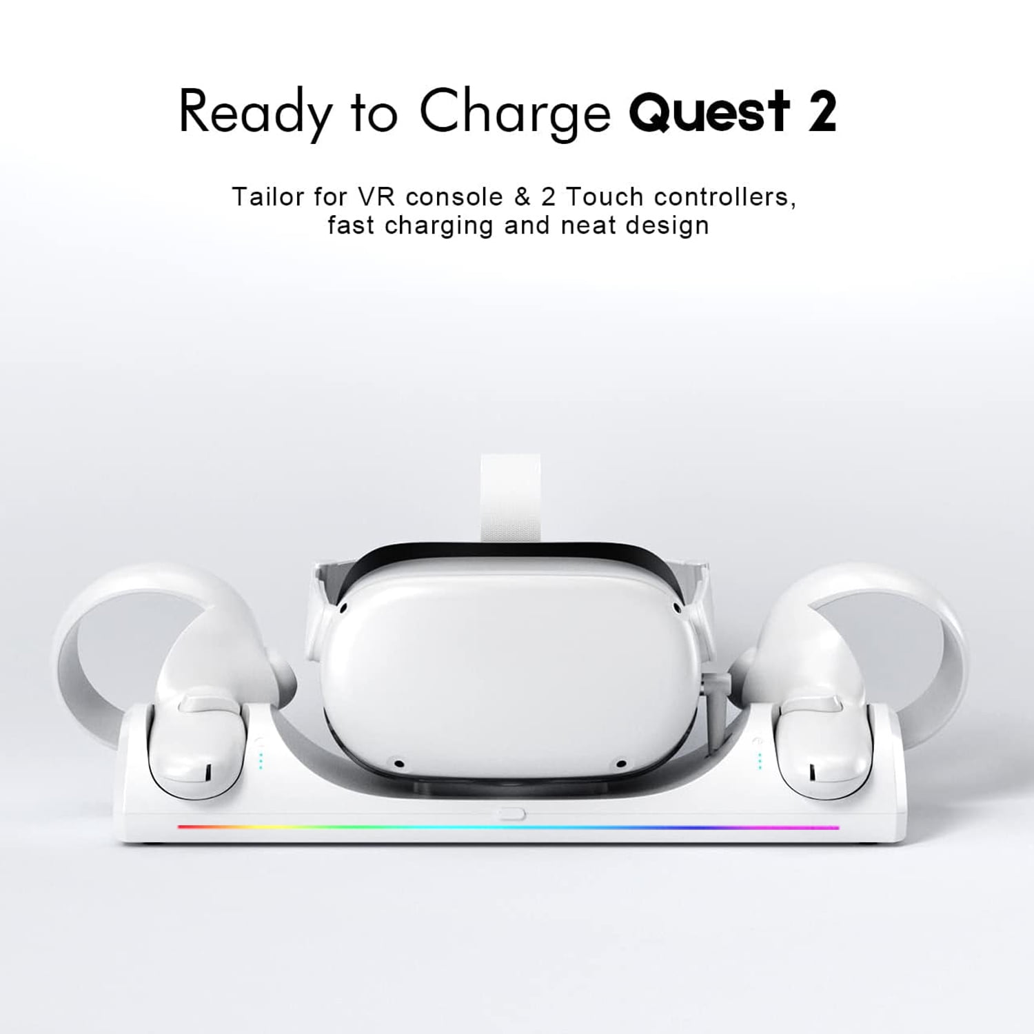 Prociv VR Charging Dock, Magnetic Charger for Meta Quest 2 Headset