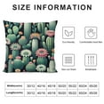 thumbnail image 5 of JRXY &nbsp;Blooming Cactus Pillow Sham Cacti Succulents Colorful Flowers Floral Green Rectangular Pillow Cover Cushion Cover for Bed Couch Sofa King White, 5 of 5