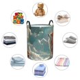 thumbnail image 4 of Balery Starry Sky Cloud Fox Cesta de ropa redonda con asas, impermeable, independiente, para ropa, juguetes, dormitorio y familia-Medium, 4 of 6