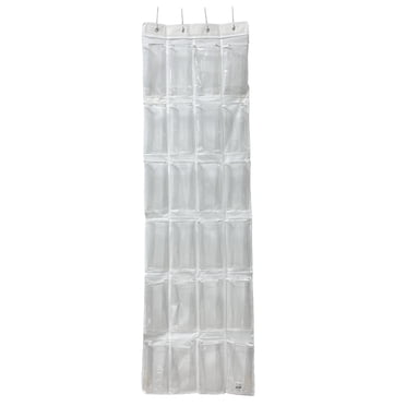 Mainstays 24 Pocket Clear Over the Door Non Woven Closet Shoe Organizer Shelf - Arctic White