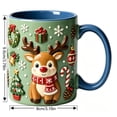 thumbnail image 3 of Trovenix Reindeer Coffee Mug 2D Ceramic Christmas Cup, Hot Cocoa Milk Tea Drinking Mug for Home Office, Festive Holiday Gift for Family, 3 of 7