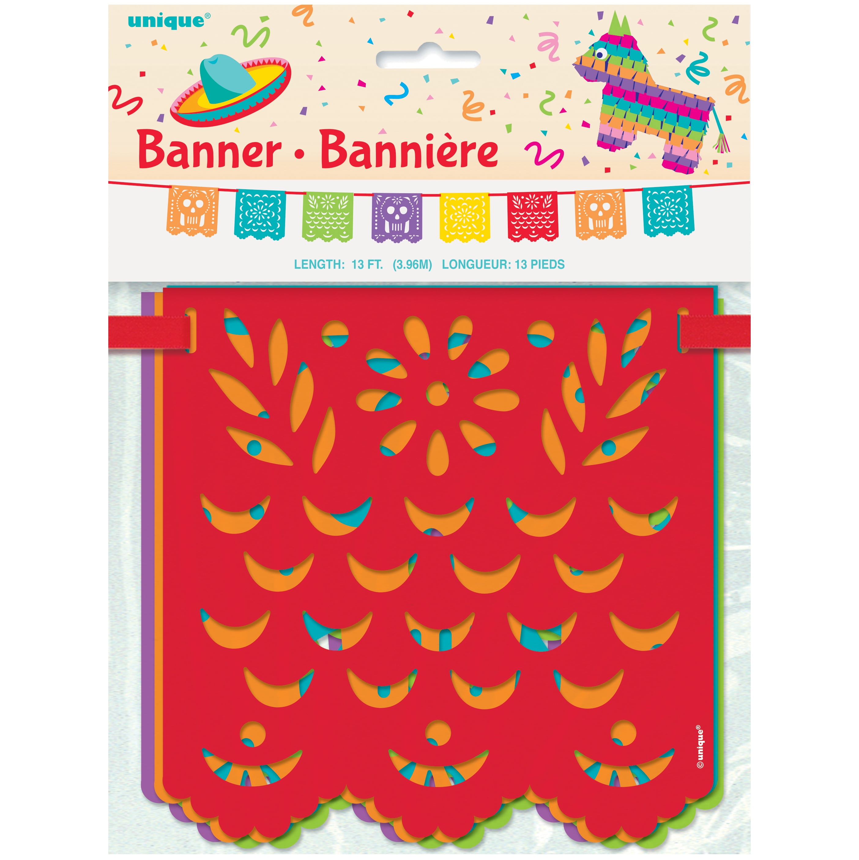 Papel Picado Mexican Fiesta Banner 13ft Walmart Com