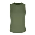 thumbnail image 5 of Dagegui Men's Sleeveless Tank Tops Crewneck Workout Gym Cotton Polyester Muscle Tank Shirts Muscle Tanks Moisture Wicking Lightweight Sleeveless T Shirts Army Green,L, 5 of 6