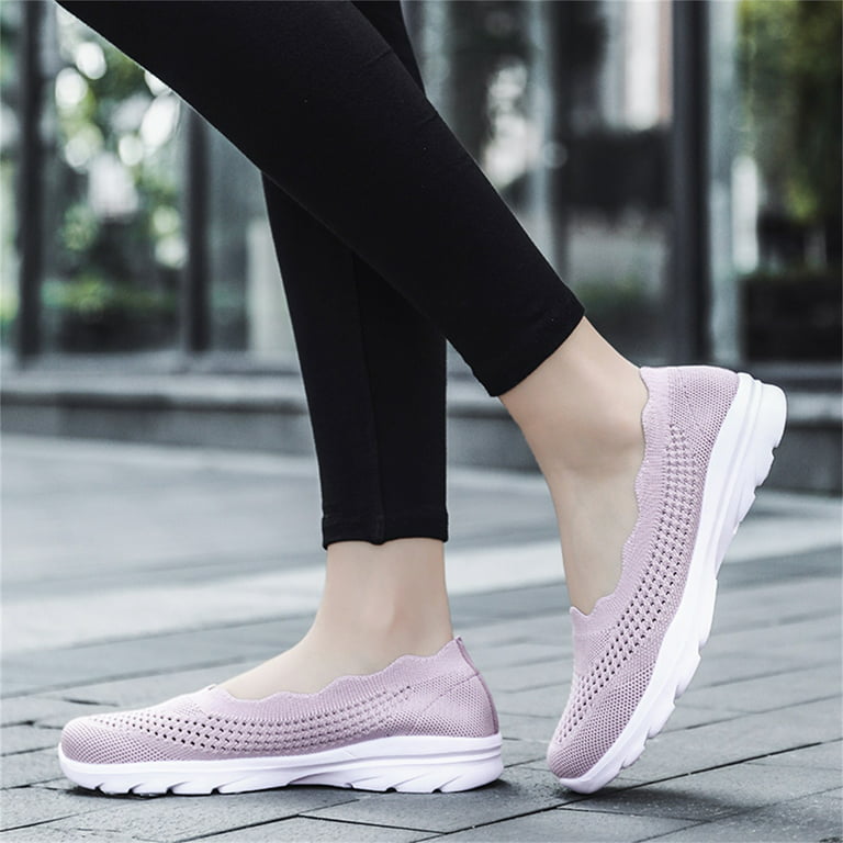 nsendm Womens Comfort Running Tennis Shoes Light Weight Walking Training  Gym Sneakers Walking Sneakers for Women Wide Width Purple 37