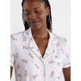 thumbnail image 5 of Joyspun Women's Dreamy Soft Collection Notch Collar Top and Shorts Pajama Set, 2-Piece, Sizes XS-3X, 5 of 6