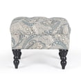 thumbnail image 3 of Adeco  Tufted Footrest Stool Paisley-Patterned Ottoman Bench, 3 of 5