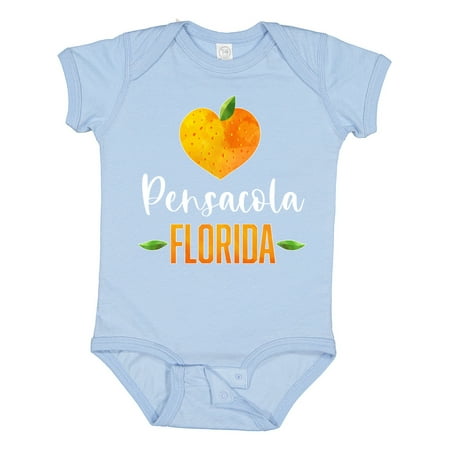 

Inktastic Pensacola Florida Orange in Heart Gift Baby Boy or Baby Girl Bodysuit