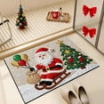 thumbnail image 5 of Antqov Christmas Bathroom Mat 16x24" Soft Santa Claus Christmas Rug Christmas Bathroom Decor Holiday Non-Slip Floor Xmas Theme Bath Mats for Indoor Outdoor Home Bathroom Supplies Gifts, 5 of 6