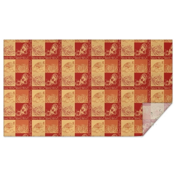 Fall Theme Tablecloth 60x102 Inch, Washable Polyester Rectangular Table Cover for Autumn Thanksgiving Party, Picnic, Indoor & Outdoor Dining Decor.