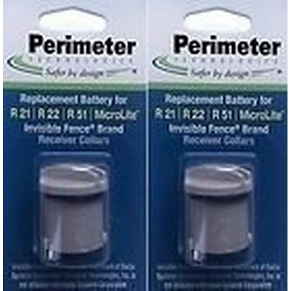 Perimeter Technologies Two-Pack Dog Fence Batteries for Invisible Fence Brand Receiver Collars by (2-Pack)
