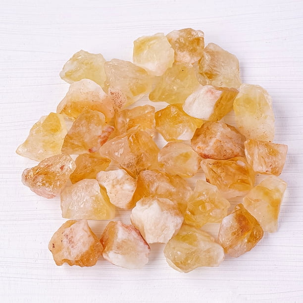 Xiao Hua Piedra cruda de cristal amarillo natural de 100 g, piedra de aromaterapia de 2-3 cm de tamaño, piedra triturada de expansión, adorno decorativo para bonsái, piedra cruda.