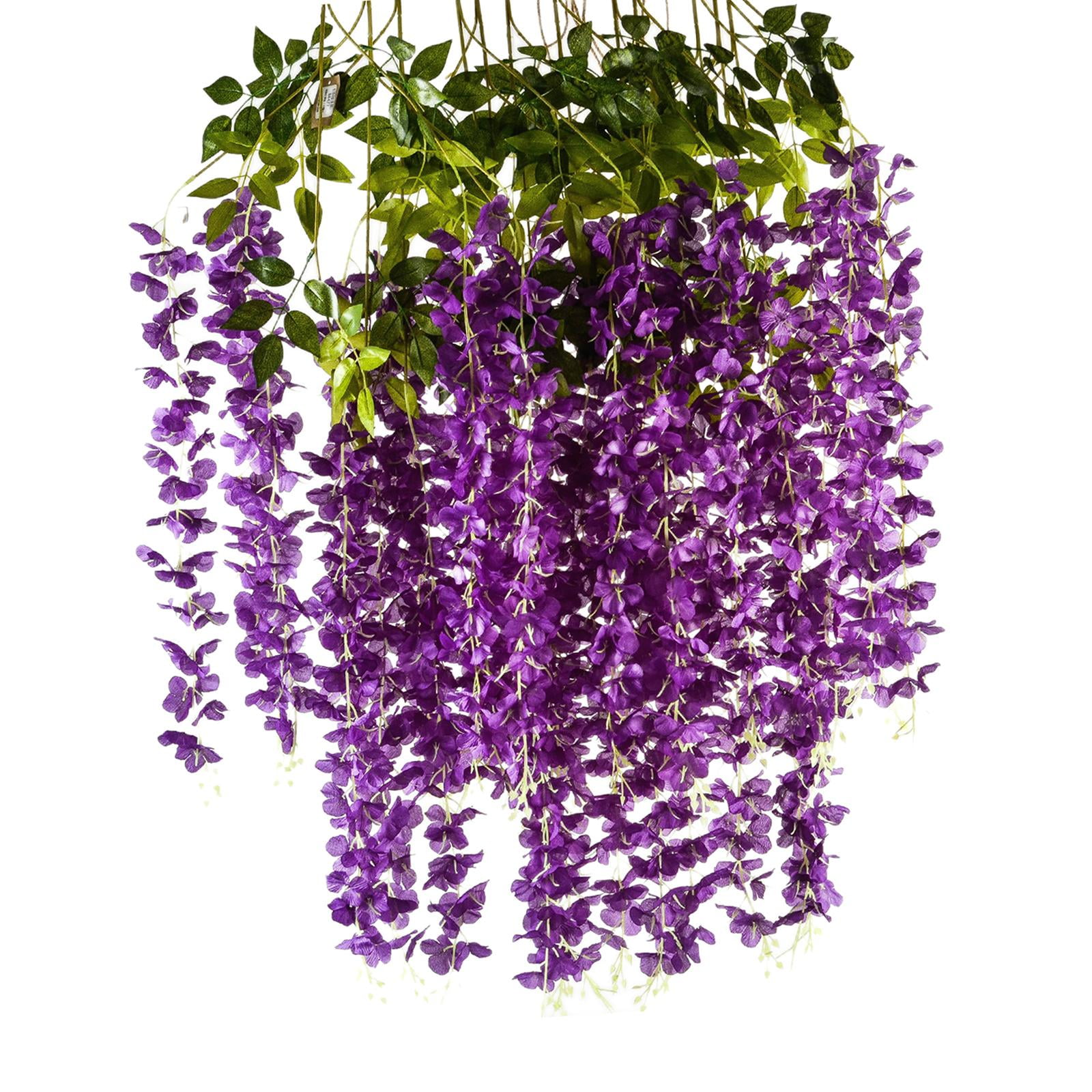 12 Pieces Artificial Wisteria Bush Garland Arch Simulation Flower Vine