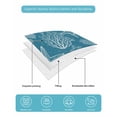 thumbnail image 4 of Twin Quilt Bedding Set, Blue Coastal Reversible Summer Quilt 3 Pieces, Starfish Coral Summer Beach Ocean Lightweight Bedspreads Coverlets with 2 Pillow Shams for All Seasons, 4 of 5