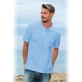 thumbnail image 2 of FRESH TEE Men's Short Sleeve Regular Pique Polo Shirt Sky Blue, 2 of 5