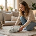 thumbnail image 5 of Cat Toys, Wind-Up Mechanism Cat Toys, Plush Mouse Cat Toys, Brown Catnip Toys Mouse, 6X2X2 in Soft Plush Fabric Self-Moving Pet Toys That Hops and Wags Tail for Indoor Cat Play,, 5 of 6