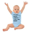 thumbnail image 3 of My Hero Wears Badge I Call Her Mommy Romper Boys or Girls Infant Baby Brisco Brands 12M, 3 of 6