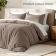 thumbnail image 6 of Bare Home Luxury Duvet Cover and Sham Set - Premium 1800 Collection - Ultra-Soft - Twin/Twin-XL, Taupe, 2-Pieces, 6 of 10