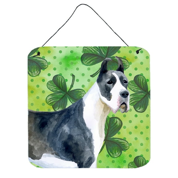 Harlequin Great Dane St Patricks Wall or Door Hanging Prints Green