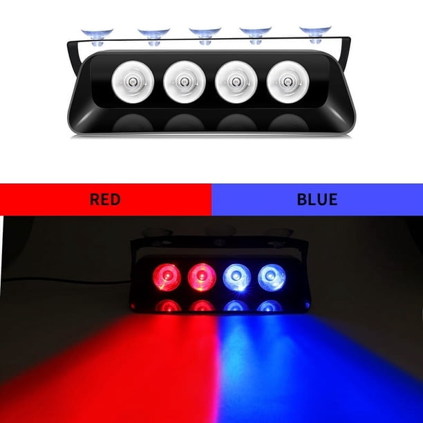Luz Estroboscópica LED, Luces de Seguridad Suction Cup, Lámpara de Camión con Suction Cup, Resistente al Agua, Impermeable, para Emergencias, Reparaciones en Carretera, Portátil, Metal, para