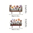 thumbnail image 2 of 1 pieza de decoración de estaca de jardín de arte de hierro con diseño floral colorido, para valla de patio y decoración de patio, Día de la Independencia de Halloween, Navidad, suelo de flores, 2 of 5