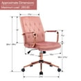 thumbnail image 4 of Duhome Office Chair Desk Chairs with Arms Adjustable Computer Chair Swivel Velvet Task Chair Pink, 4 of 8