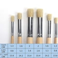 thumbnail image 1 of 6 uds pinceles de pintura artística pincel redondo punta de pelo de nailon mango de madera pincel acrílico de artista para acuarela pintura al óleo Banban LingWen 8390615958677, 1 of 1
