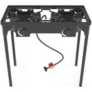 KAPAS Portable 2-Burner Propane Stove, Outdoor/Indoor Use, 15,000 BTU, Model KPS-DB02