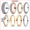 thumbnail image 2 of Anilla Atemporal Cierre Incrustaciones Totalmente Joyería Dedo Anillo De Regalo De Amor + Bolsa De Franela, 2 of 4