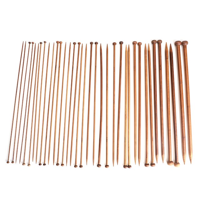 Carbonized Rod Needle, Durable Carbonize Bamboo Kit, Set, 36Pcs without Hurting Hands for Knitting Easy to Use Women