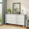 thumbnail image 6 of 9 Drawer White Dresser for Bedroom with Deep Drawers, Large Dressers & Chest of Drawers With Gold Handle, Modern Long Dressers for Closet Bedroom, Living Room (59.25" W x 15.75" D x 30.9" H), 6 of 14