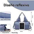 thumbnail image 2 of Bolsa de Gimnasia para Mujer,Bolsa de Yoga con Hebilla para Esterilla de Yoga,Bolso de Mano con Compartimento para Zapatos para Gimnasio y Viajes (Azul), 2 of 2