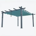 thumbnail image 6 of Studyset Outdoor Pergola, Heavy-Duty Aluminum Patio Pergolas and Gazebos Clearance with Retractable Canopy Sun Shade, UV-Resistant Metal Pergola for Existing Deck, Backyard Garden Porch, 6 of 8