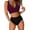 Wine, variant on Bosfbaoi Swimsuit for Women 2-Piece High Waisted Bikini Set Twist Front Crisscross Back Top Tummy Control Bottom Regular Solid Bikini Sets for Women