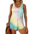 thumbnail image 4 of Womens Racerback Tank Tops Loose Fit Causal Summer U Neck, 4 of 5