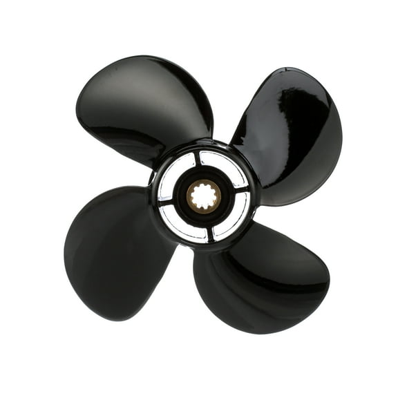 Quicksilver Nemesis 4-Blade Aluminum Propeller, 9.3" Diameter x 11" Pitch, Right Hand Rotation