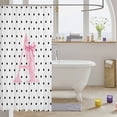 thumbnail image 3 of Manfei Pink ABC Print A Shower Curtain 72Wx72L,Cute Polkadot Bathroom Curtain, 3 of 5