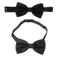 thumbnail image 2 of 3pcs Hombres \ 's Pañuelo Pañuelo De Lazo De Satén Lazo Fajín Negro Sunnimix Satén Pajarita, 2 of 8
