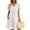 White, variant on asdoklhq Formal Dresses House Ladies Casual V-Neck Linen Pockets Dress Short Sleeve Dress Purple XL
