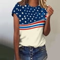 thumbnail image 2 of Nrmvnmi Summer Saving 2024 American Flag Tie-Dye Shirt Women Patriotic Shirts 4th of July Tops Red White and Blue Shirts USA Flag Star Stripe Tees For Women Gifts, 2 of 4