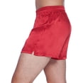 thumbnail image 2 of INTIMO Mens Classic Silk Boxers, Cherry Red, Small, 2 of 4
