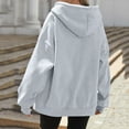 thumbnail image 5 of Inglocry Zip Up Hoodies for Women Drawstring Soft Jackets Casual Winter Sweatshirts with Pocket Light Gray XL, 5 of 5