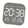 thumbnail image 4 of Reloj de pared digital, reloj de escritorio, versátil, configuración de alarma, reloj despertador, visualización de fecha de la semana para Concha negra, 4 of 8