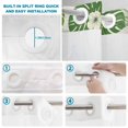 thumbnail image 4 of No Hook Shower Curtain, Palm Leaves Shower Curtains for Bathroom with See Through Top Window, Farmhouse Summer Tropical Leaf Flowers Waterproof & Washable Bath Curtain Extra Long 72"x84", 4 of 9