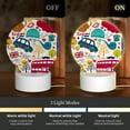 thumbnail image 3 of Pofeuu London Symbols Print LED Christmas Night Light Lamp Base Gift DIY 3D Clear Acrylic Blank Engrave Sheets for Room Cafe Bar Birthday Party Decoration, 3 of 9
